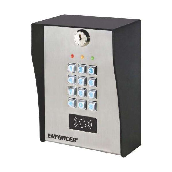 Heavy Duty Outdoor Keypad with Proximity Reader. Rugged, stainless-steel construction for